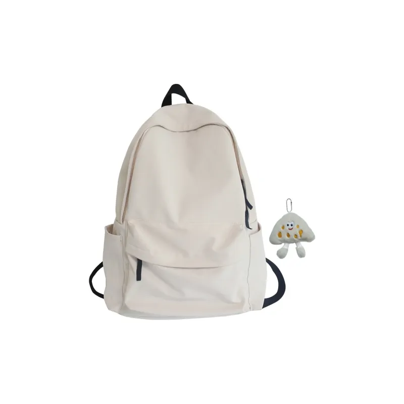 KAMLUI Nylon Fabric Backpacks Backpack Regular Unisex Burgundy/Black/Beige-17