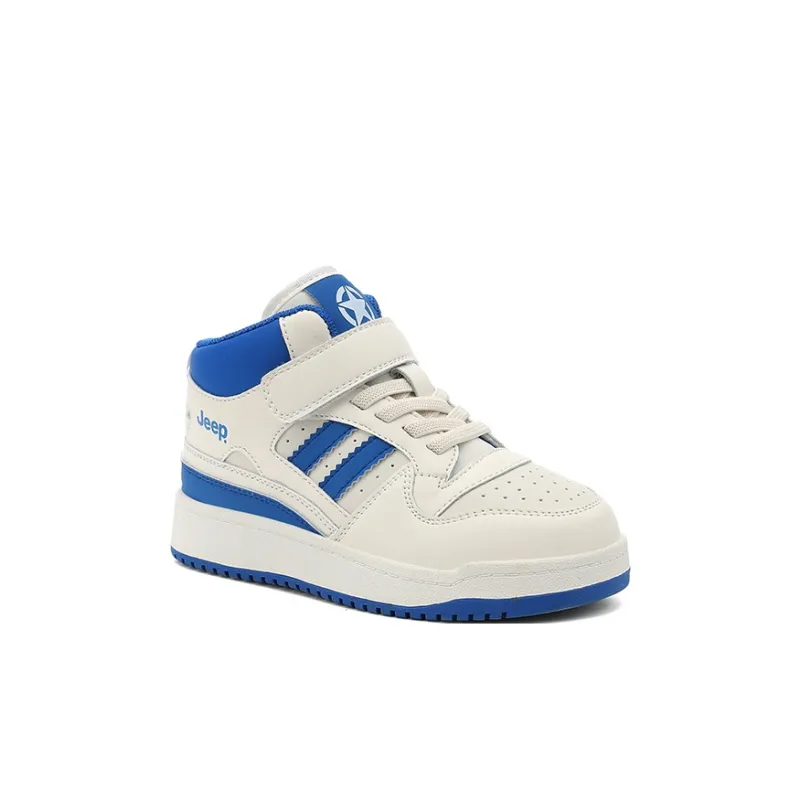 Jeep Anti-Slip Wear-Resistant Kids' Skateboarding Shoes Beige Royal Blue Kids'-3