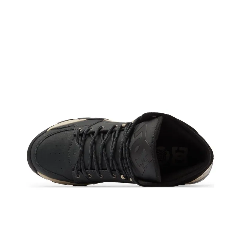DC Shoes Versatile Hi WR Slip Resistant High Top Hiking Shoes Men's Black White-3