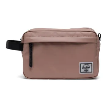 Herschel Recycled Material Handbag Zip Closure Wrist Bag Storage Bag Regular Unisex Gray Rose