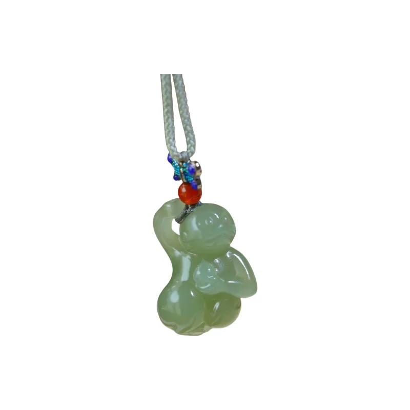 Jade Charm Yao Hetian Jade Necklaces White Jade/Pale Greenish White Jade Unisex-0