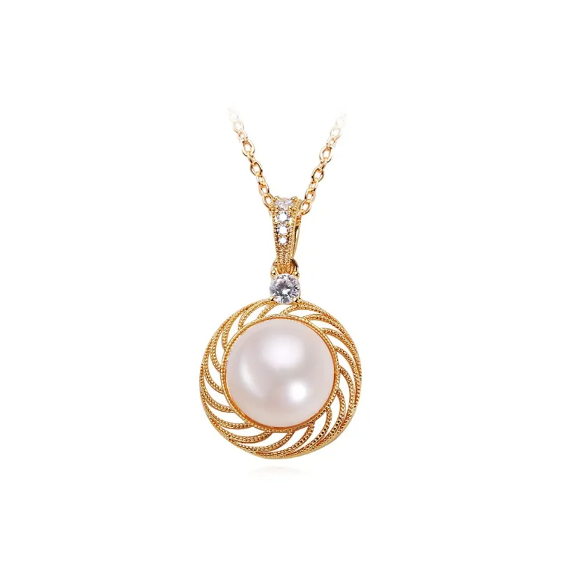 HENGSHENG Freshwater Pearl Necklaces Women's-0