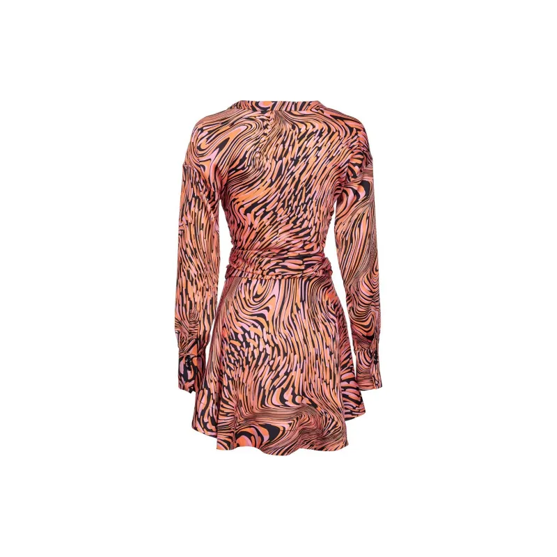 PINKO Abstract print Flared Shirt Minidress-1