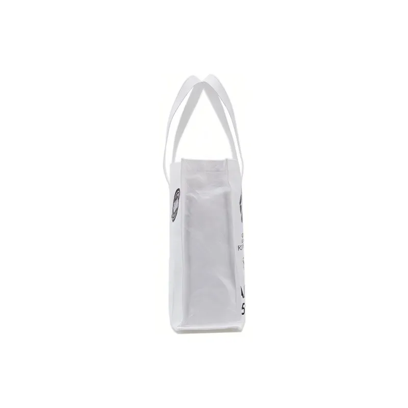 Palladium Polyurethane Tote Bag, Shopping Bag, Shoulder Bag, Handbag Regular Women's White-2