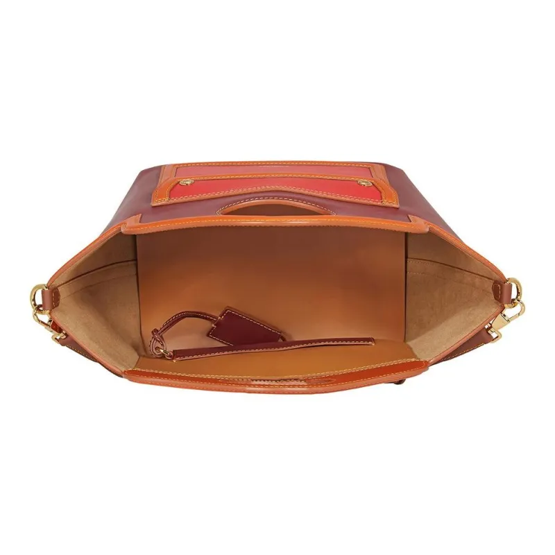 Burberry Leather Tote Bag Shopping Bag Shoulder Bag Crossbody Bag Handbag Regular Women's Pomegranate Red-3