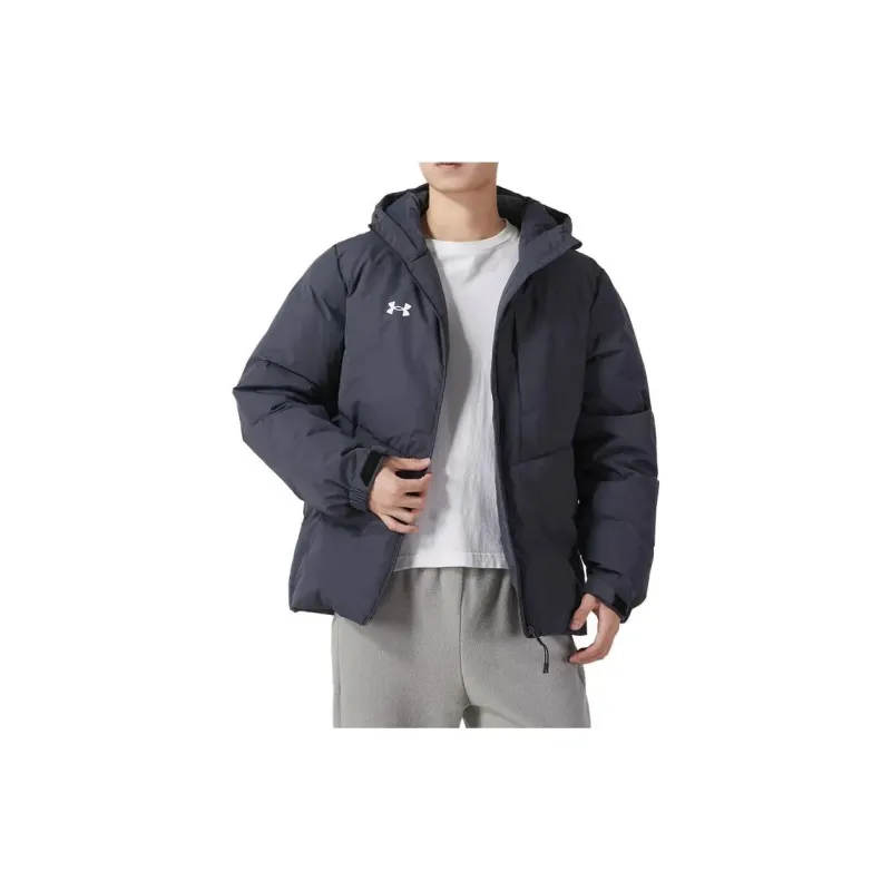 Under Armour Down Jacket Unisex Blue Comes With Necklace-3