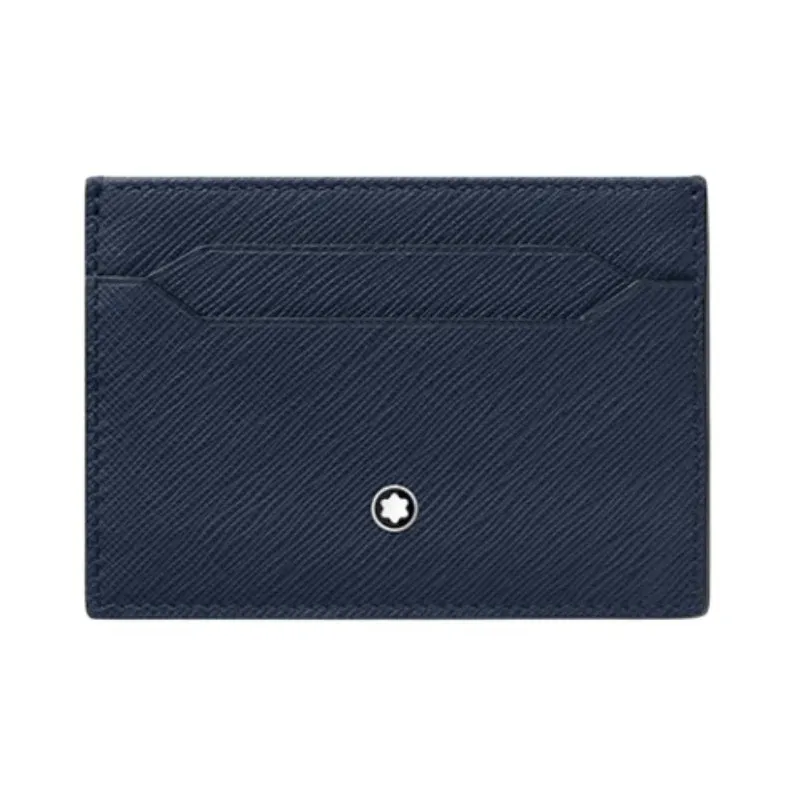 MONTBLANC Cow Leather Card Holder Men's Ink Blue-0