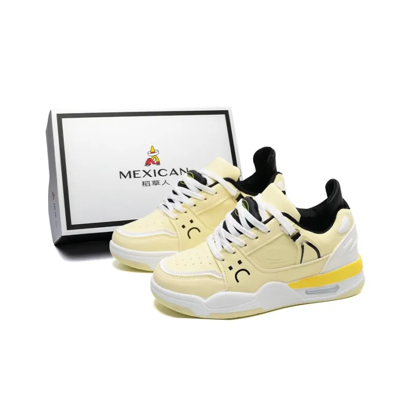 MEXICAN Cushioned Abrasion Resistant Slip Resistant Low Top Skateboard Shoes Unisex-30