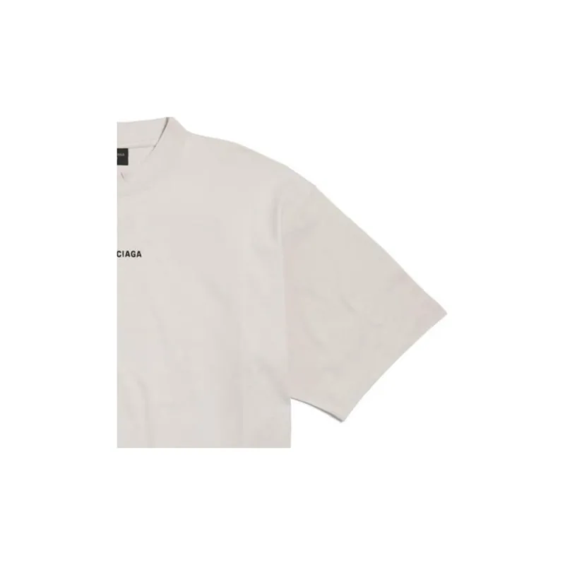 Balenciaga New Balenciaga Back T Shirt Medium Fit In Off White T Shirt Regular Fit Unisex Gray White-2