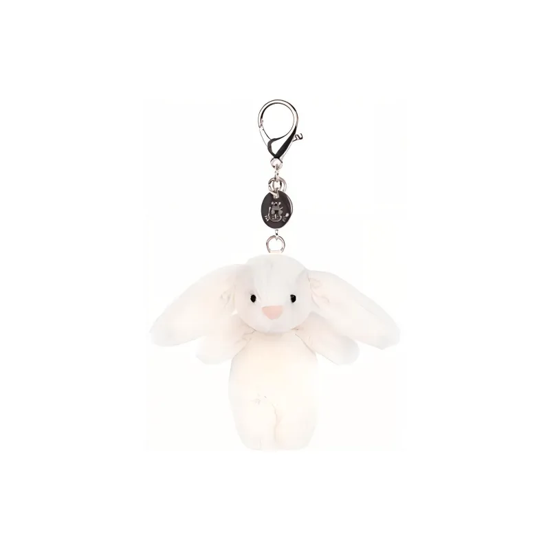 JELLYCAT Bunny Collection Bashful Ivory Bunny Dolls Plush Pendant 8cm High-0