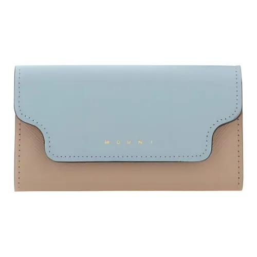 MARNI Logo Print Colour Block Keyholder Wallet