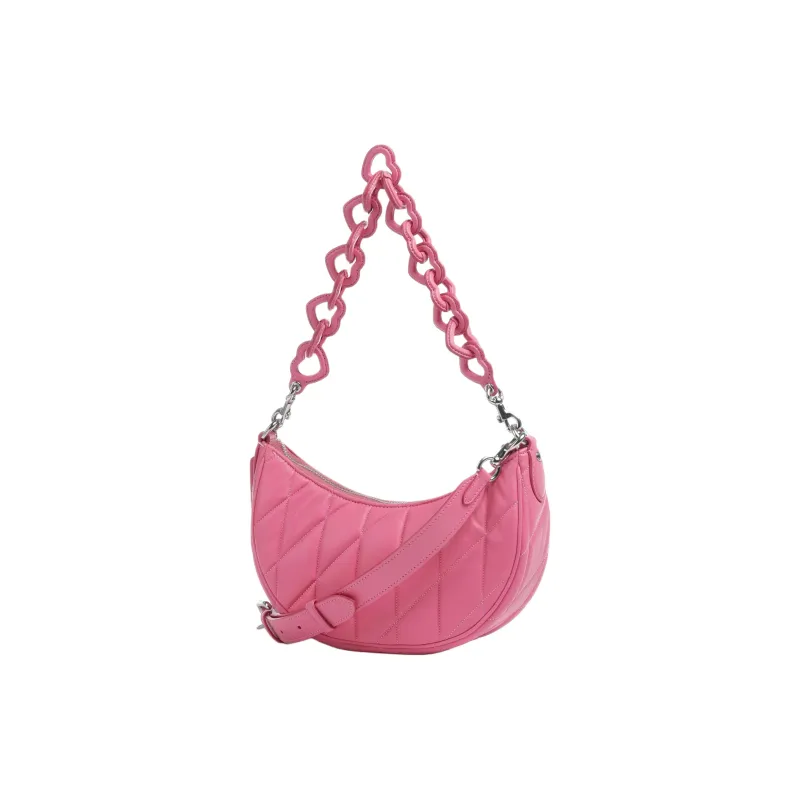 COACH Mira Calfskin Handbag Shoulder Bag Women's Mulberry Berry Pink-2