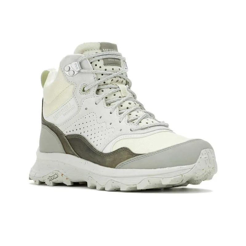 MERRELL Speed Solo Slip Resistant Water Resistant Mid Top Trekking Shoes Women's Ecru-2