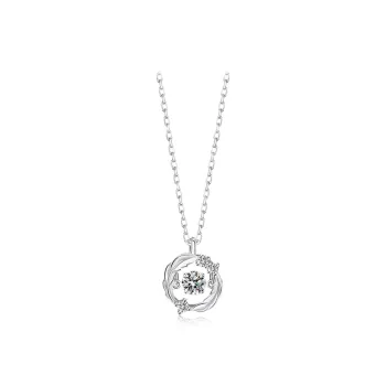 WANLIACC S925 Silver Feather With You Companion Necklace Women's
