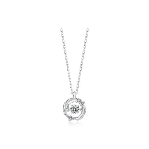 WANLIACC S925 Silver Feather With You Companion Necklace Women's