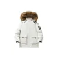 Beige Detachable Fur Collar