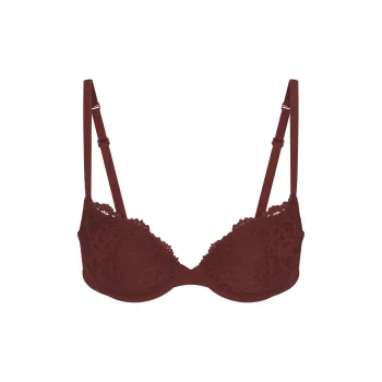 SKIMS FW24 FITS EVERYBODY LACE PUSH-UP BRA Bra Women's 1 Pack OXBLOOD/Ox Blood