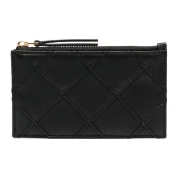 TORY BURCH Lambskin Wallet Regular Women's Obsidian Black
