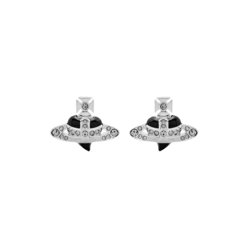 Vivienne Westwood New Diamante Heart Earrings-0