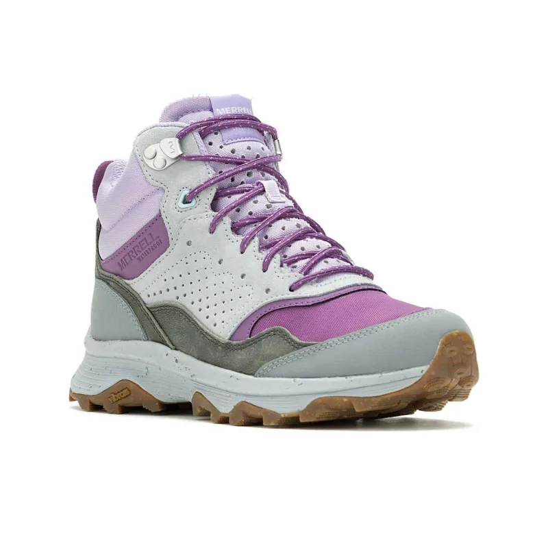 MERRELL Speed Solo Slip-Resistant Water-Resistant Mid-Top Trekking Shoes Women's Purple-2