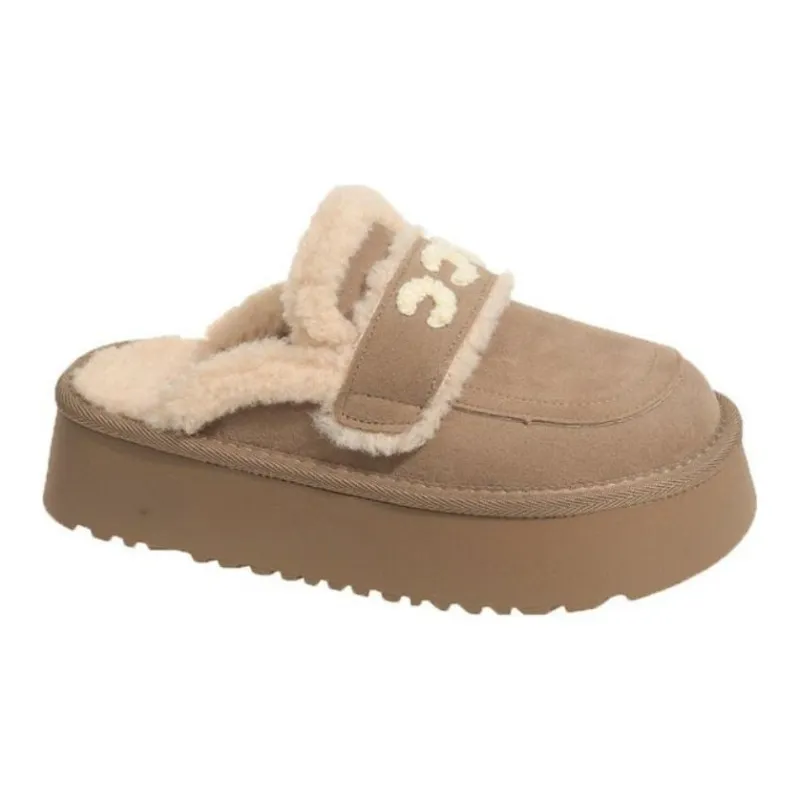 Yamada Hyakuju Home Slippers Khaki Chestnut-1