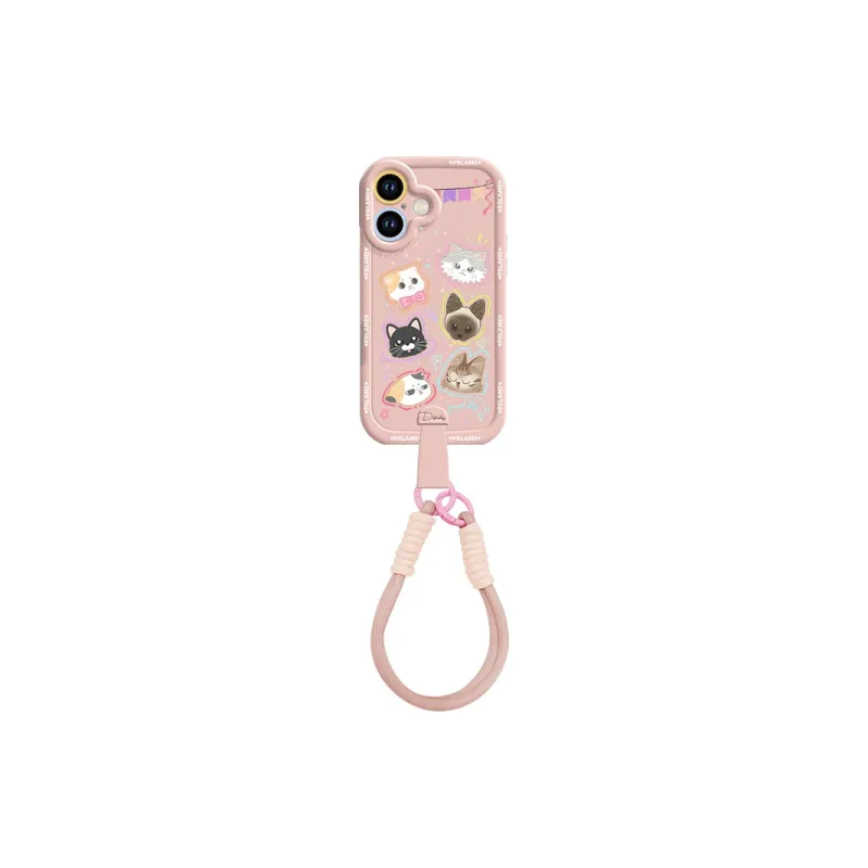 Sen Dog Silicone Material Cartoon With Lanyard Crossbody Phone Cases Compatible With Apple 16 Pro Max/Pro/Plus/15/14/13-10