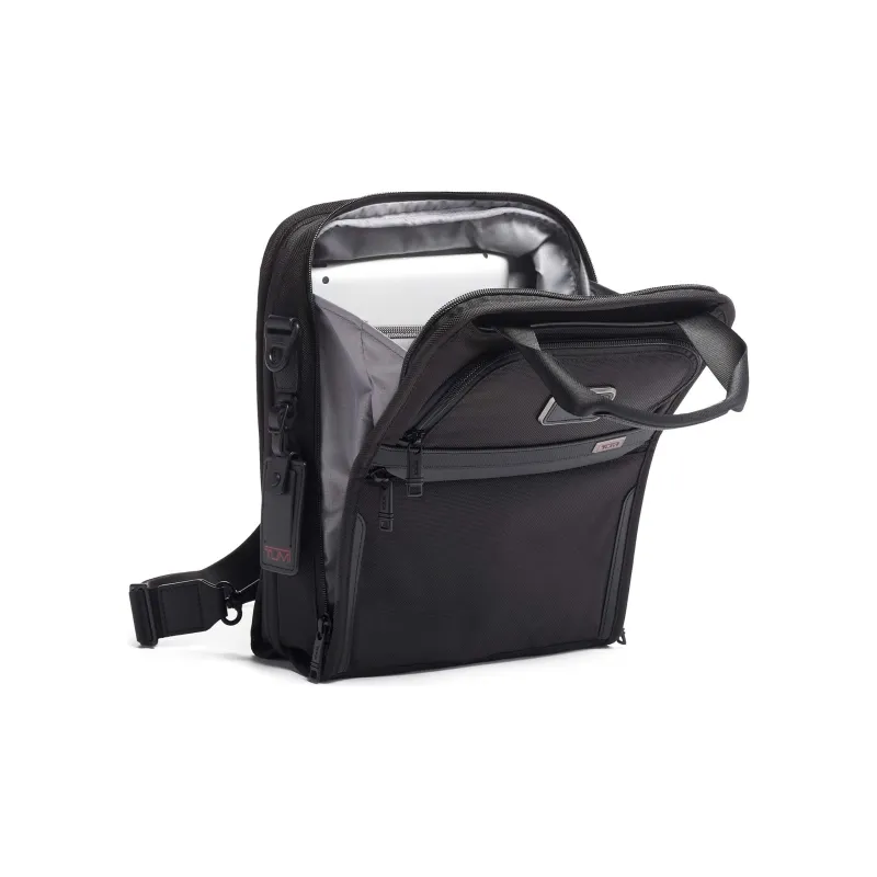 TUMI Alpha Ballistic Nylon Handbag, Crossbody Bag Medium Size Men's Black-1