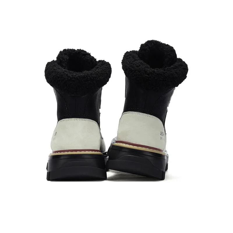 JEEP SPIRIT Thermal Abrasion Resistant Slip Resistant Knee High Snow Boots Men's Graphite Black-4