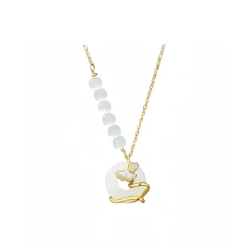 YUFANGCHUN Hetian Jade Necklaces White Jade/Pale Greenish White Jade Women's