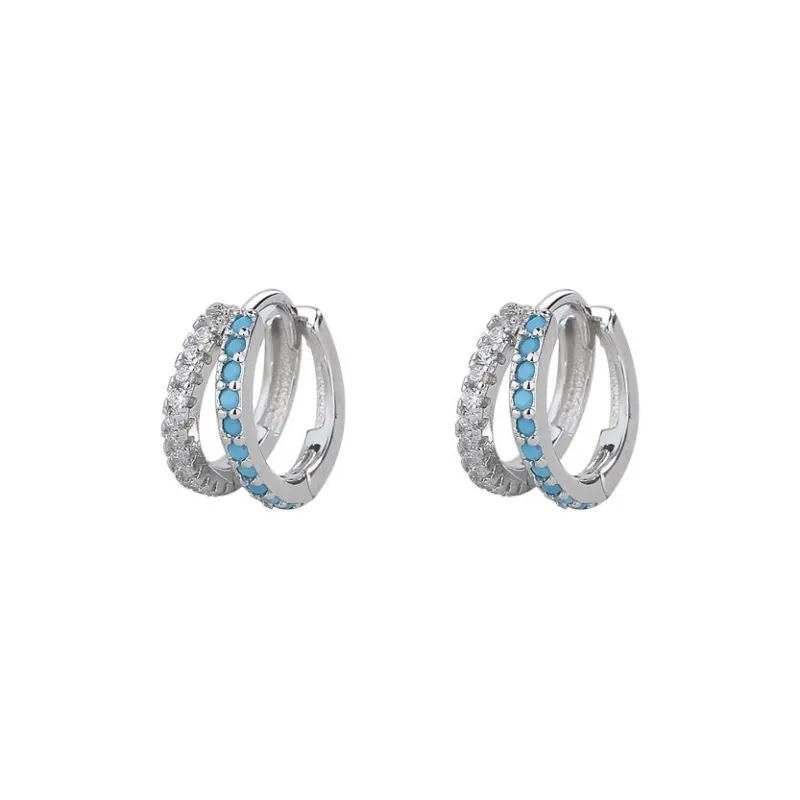 KING OF BLING 925 Sterling Silver With Zircon Earrings Unisex Year Of The Snake Good Luck-0