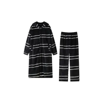 MEITENG Pajama Set Winter Men's Black