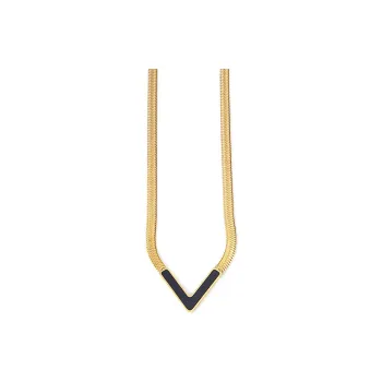 KING OF BLING Titanium Steel, Mother Of Pearl Necklaces Unisex