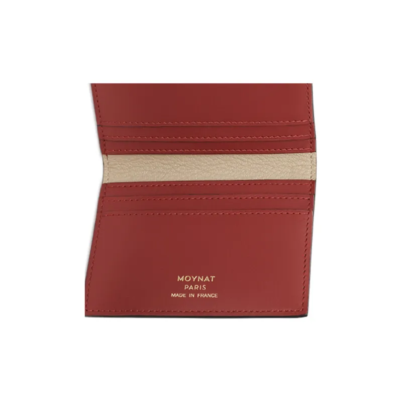 Moynat Canvas And Striped Jacquard Printing Card Holder Men's Red/Green/Orange-3