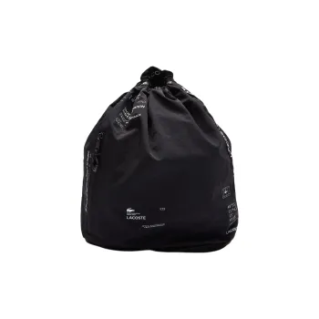 LACOSTE Polyamide Backpack Medium Size Unisex Black