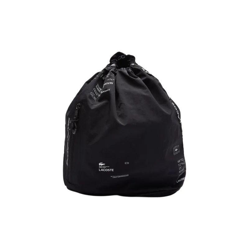 LACOSTE Polyamide Backpack Medium Size Unisex Black-0