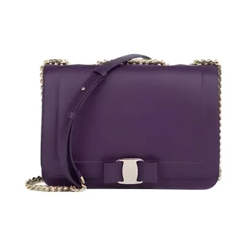 FERRAGAMO Leather Crossbody Bag Shoulder Bag Regular Women's Purple