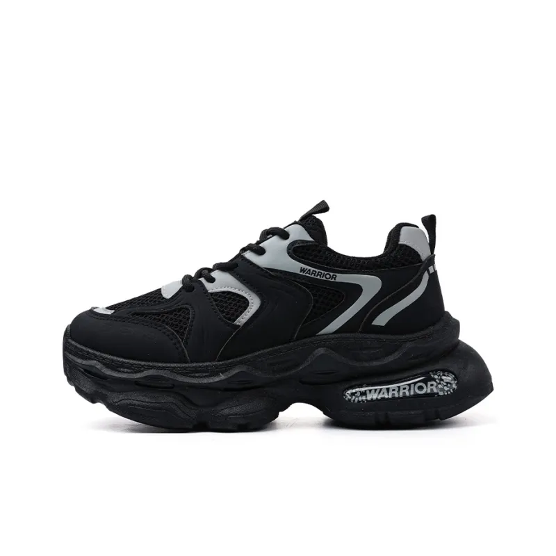 Warrior Warrior Wear Resistant Low Top Chunky Sneakers Women's Black Light Gray-0