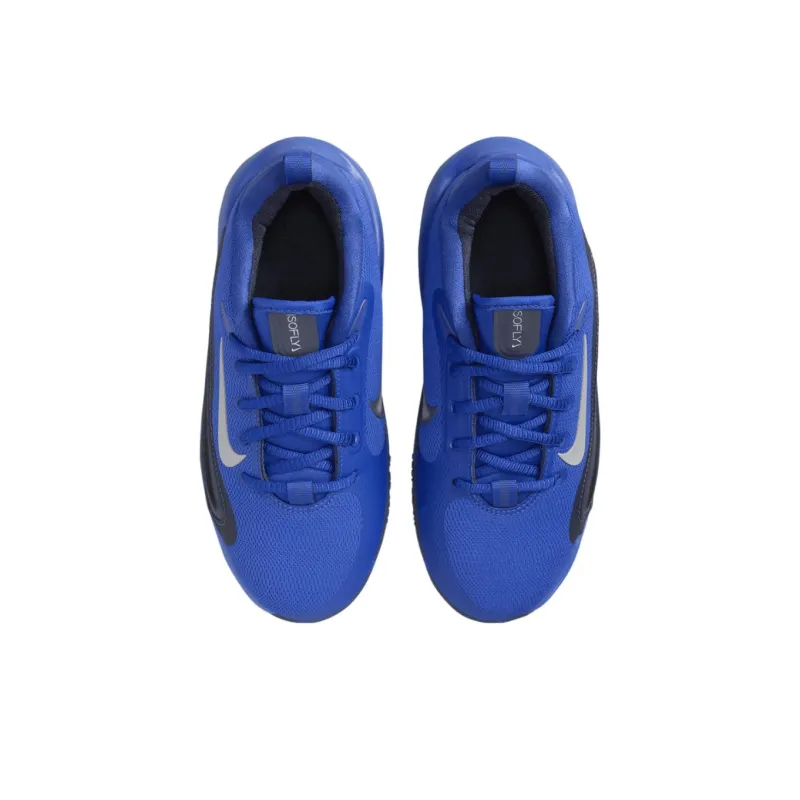 Nike ISOFLY Anti Slip Wear Resistant Low Top Children's Basketball Shoes Blue Teenagers-3