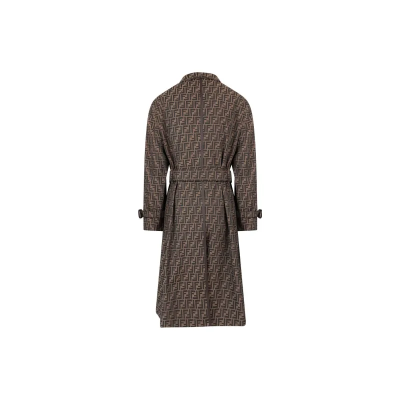 FENDI Ff Motif Belted Trench Coat-1