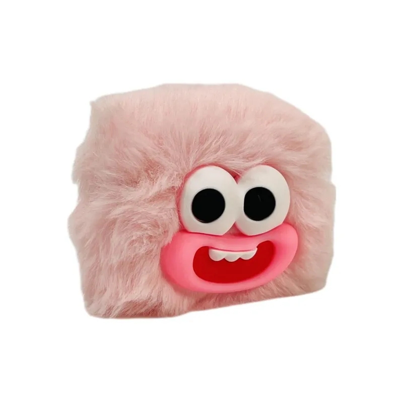 Wei Xin Compatibility Apple AirPods 4/2/3/4th Generation/AirPods Pro/Pro 2 Plush 3D Effect Sausage Lips Headphone Cases-5