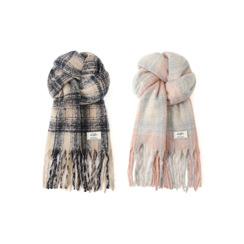 FREE RABBITⅡ Winter Thickened Warm Advanced Touch Fringe Shawl Scarf Unisex-13
