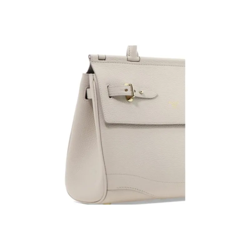 Fontana Milano 1915 Leather One Shoulder Handbags Women's Ecru-3