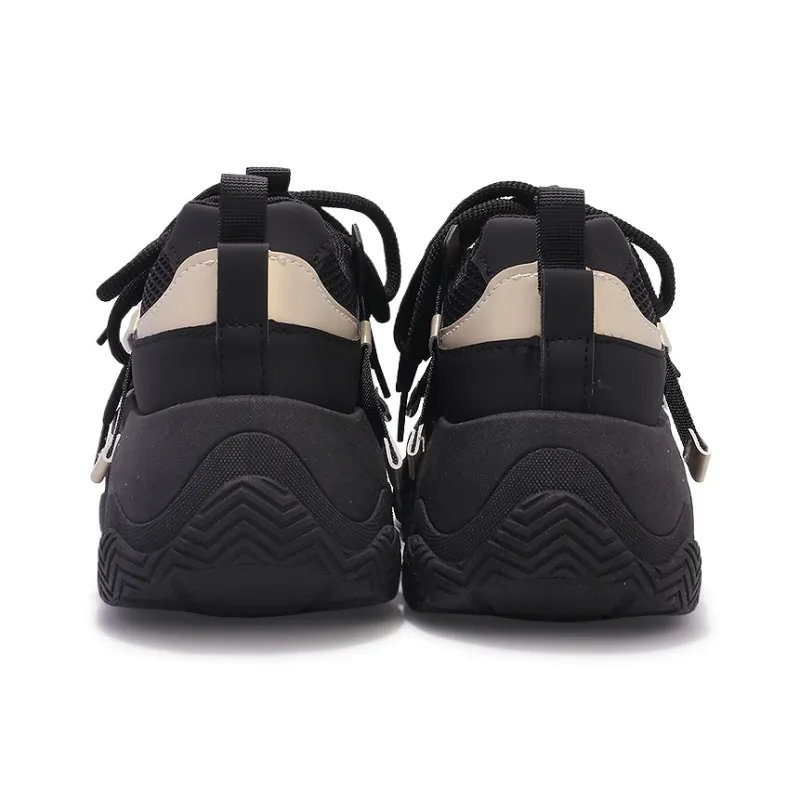 SNXR Anti-Slip Wear-Resistant Waterproof And Breathable Low-Top Chunky Sneakers Women's Beige-104