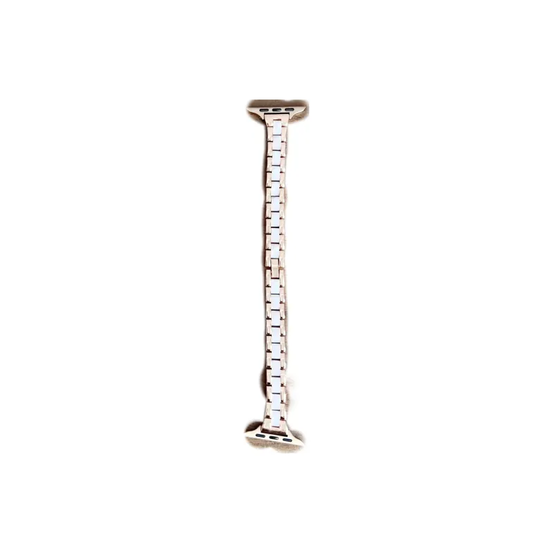 Mivana Compatible With IWatch S10/S9/8/7/6/5/4/SE/Ultra/3/2/1 Metal And Resin Minimalist Luxury Apple Watch Band-4
