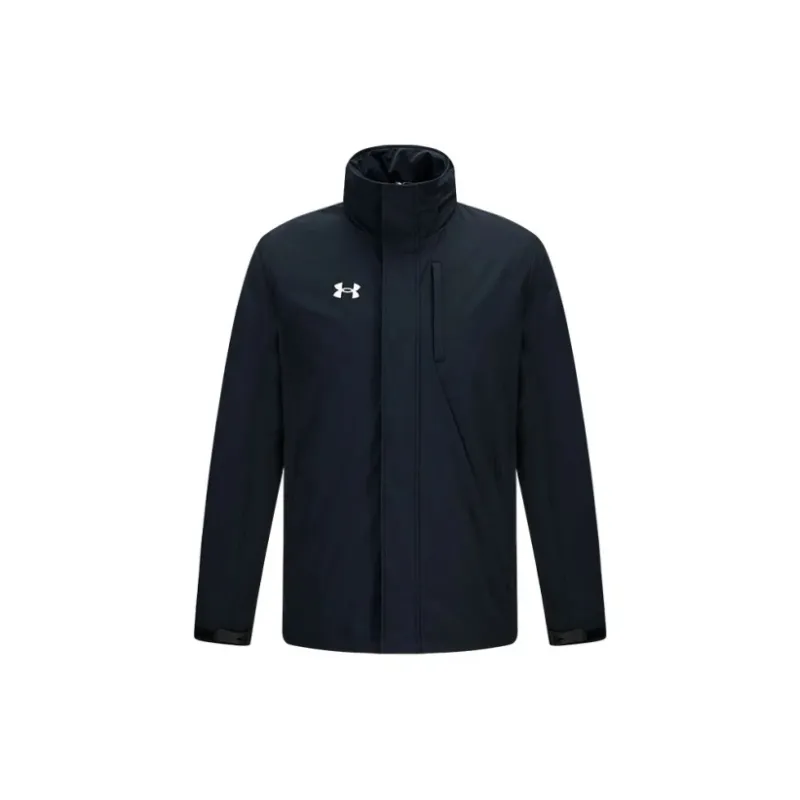 Under Armour Jackets Coats Men's Black With Drawstring Bag-1
