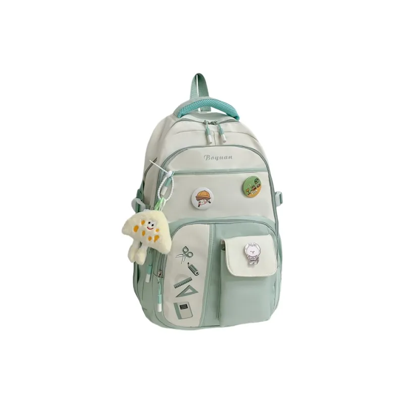 Gorora Nylon Fabric Backpack Regular Women's Multicolor-7