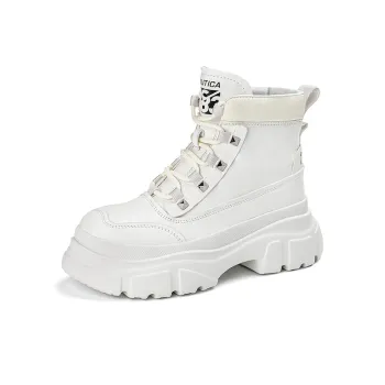 NAUTICA Short Mid Calf Martin Boot Women's White
