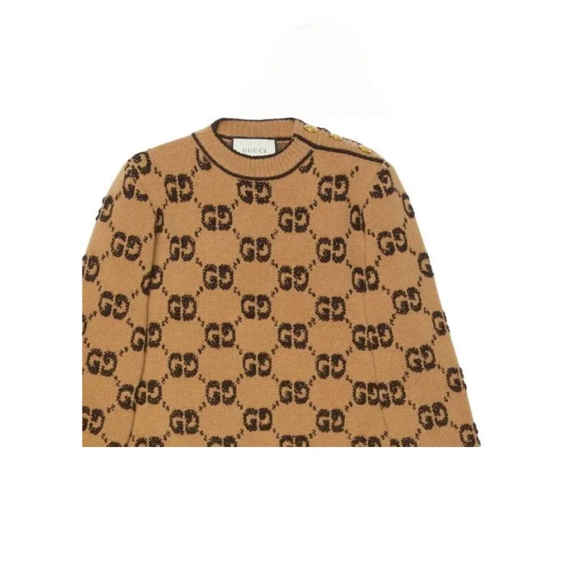 GUCCI Gg Bouclé Jacquard Jumper-4