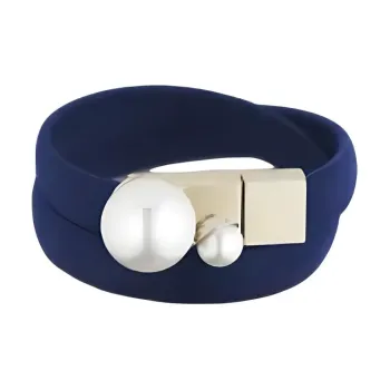 DIOR Calfskin Bracelets Unisex Blue