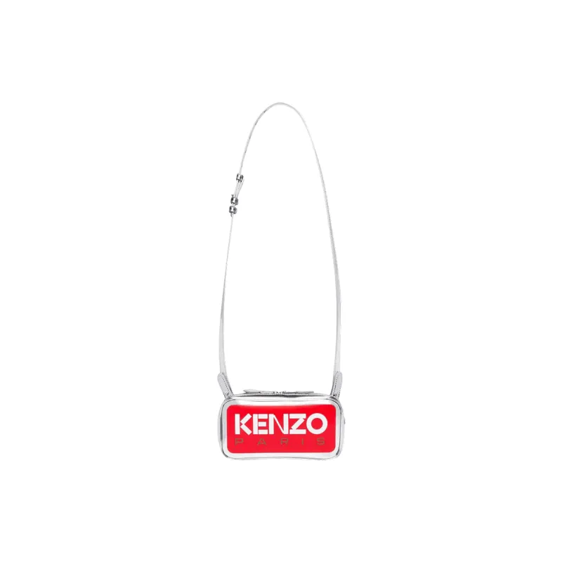 KENZO Logo-print Metallic Messenger Bag-2